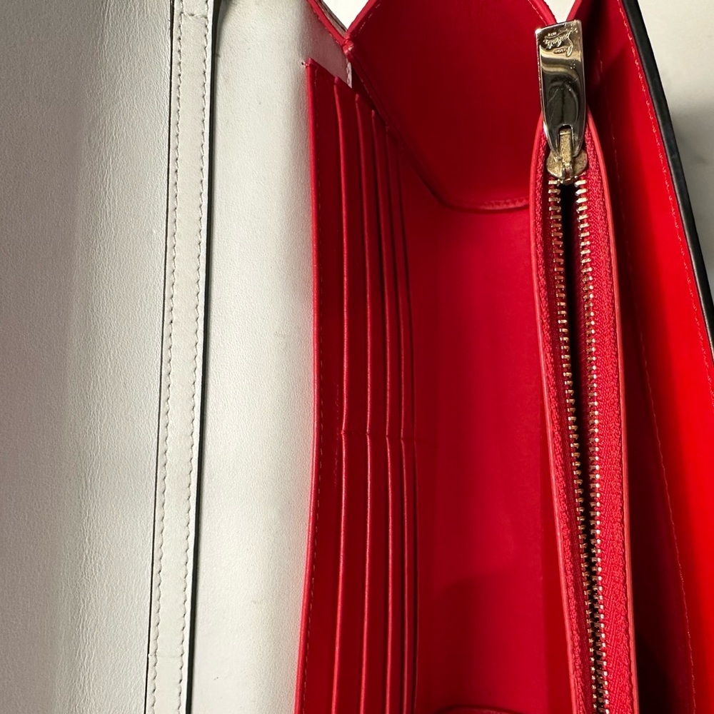 Christian Louboutin Paloma Silver and Gold Studded Clutch Shoulder Bag - Picture 16 of 16